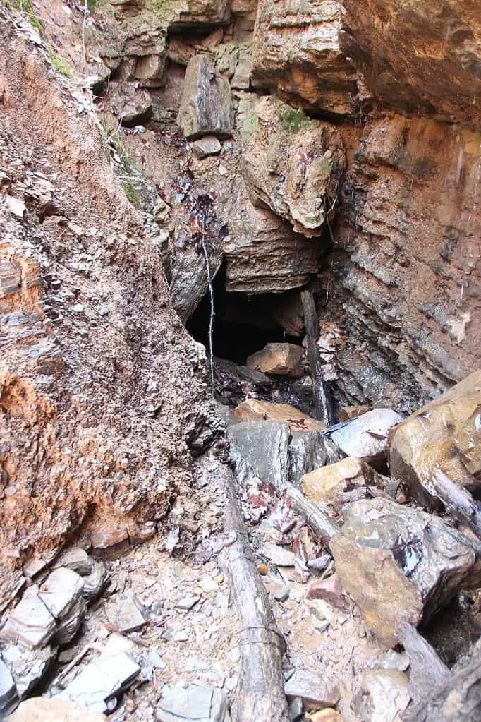 The dug entrance of Ellison Cave, Georgia