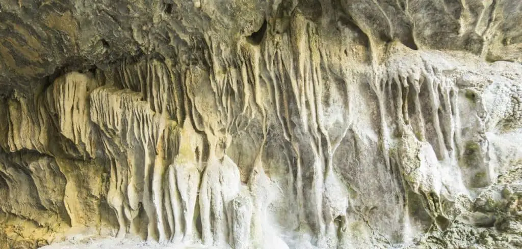 Limestone at the entrance of a cave